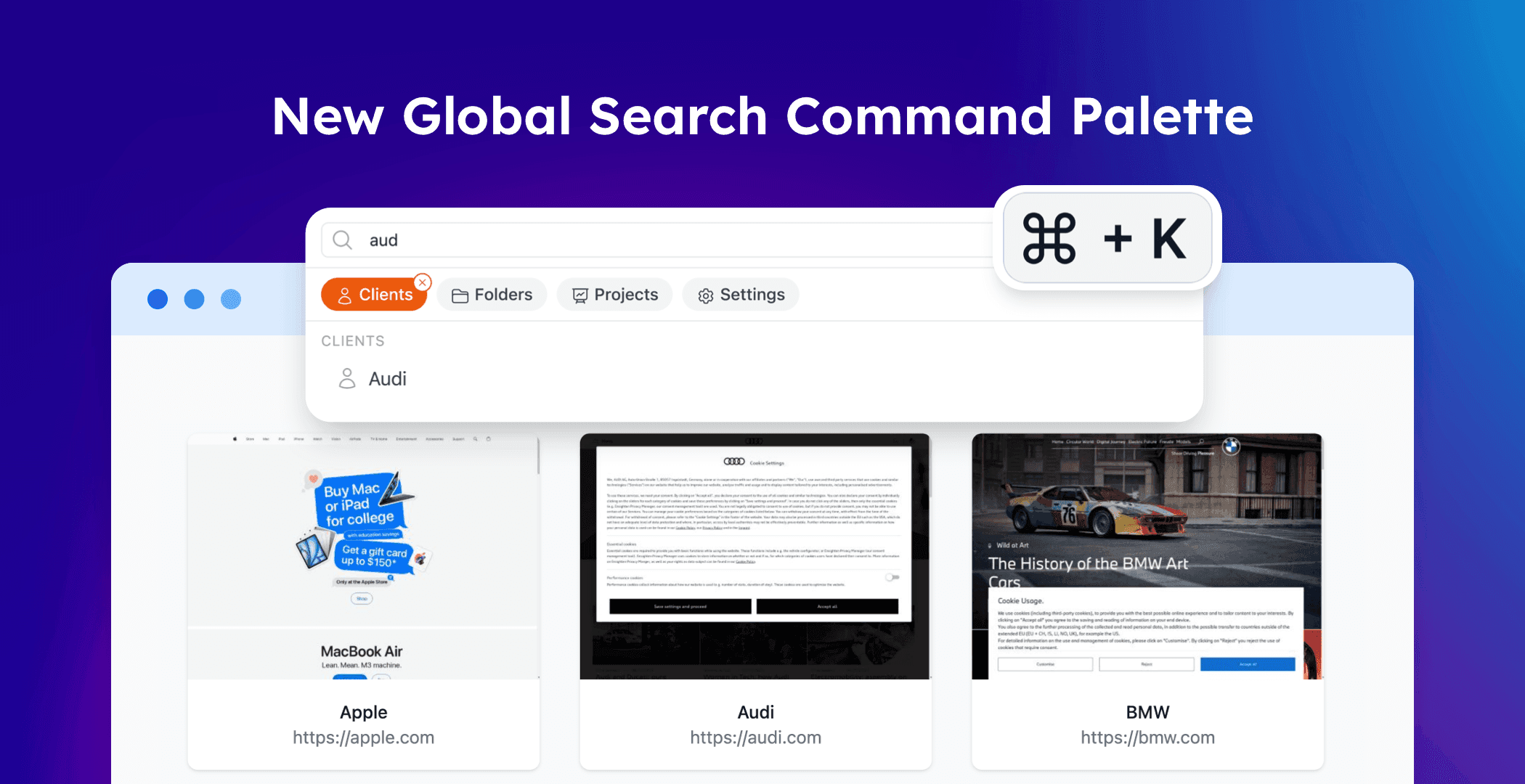 New Global Search Command Palette