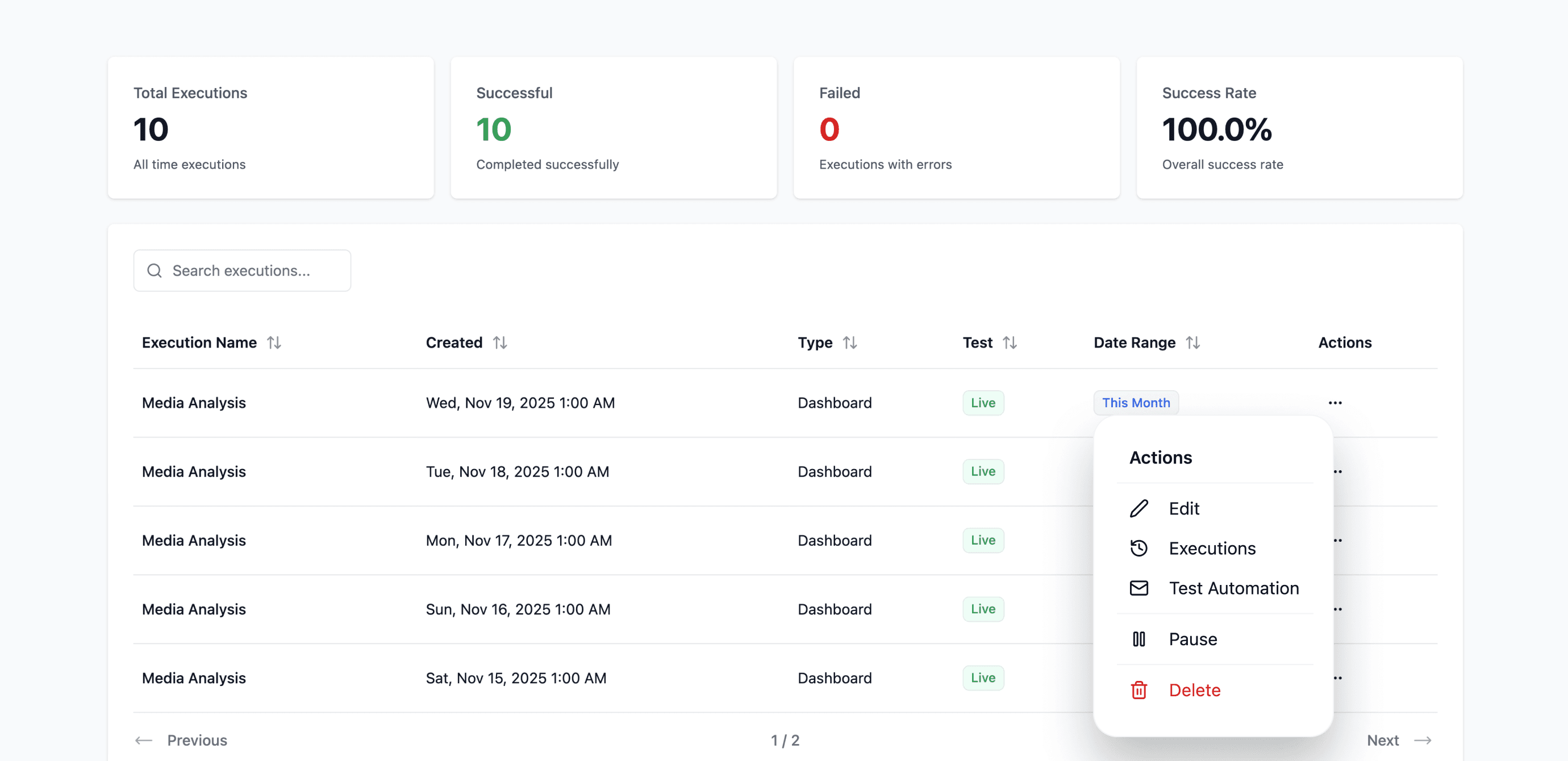 New Global Automations View for Centralized Automations Control