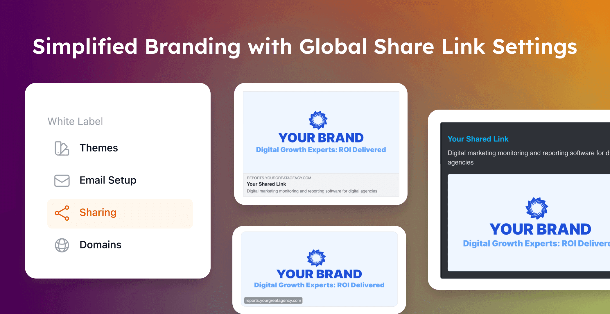 Simplified Branding with Global Share Link Settings