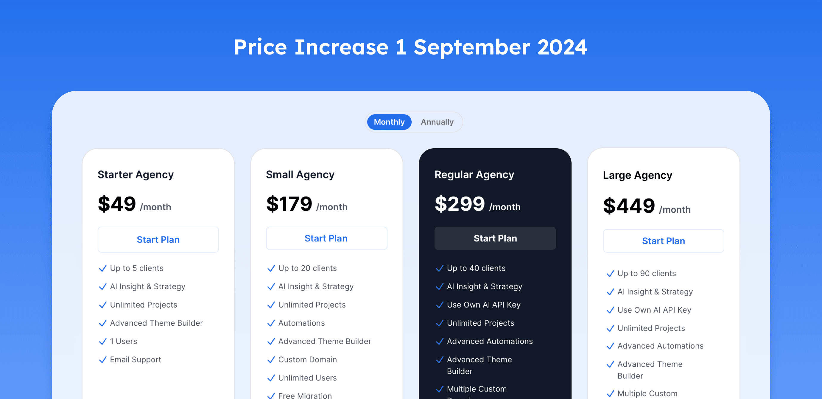 Price Increase Announcement