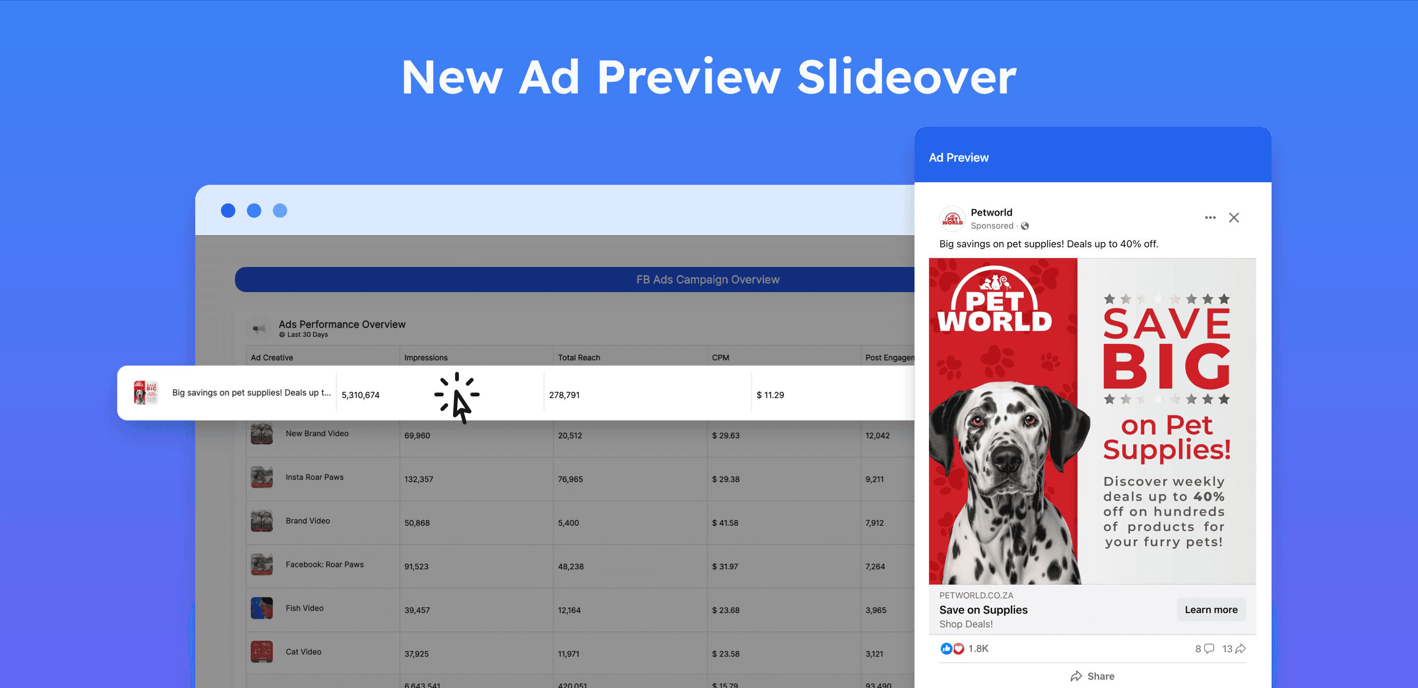 Ad Preview Slideover