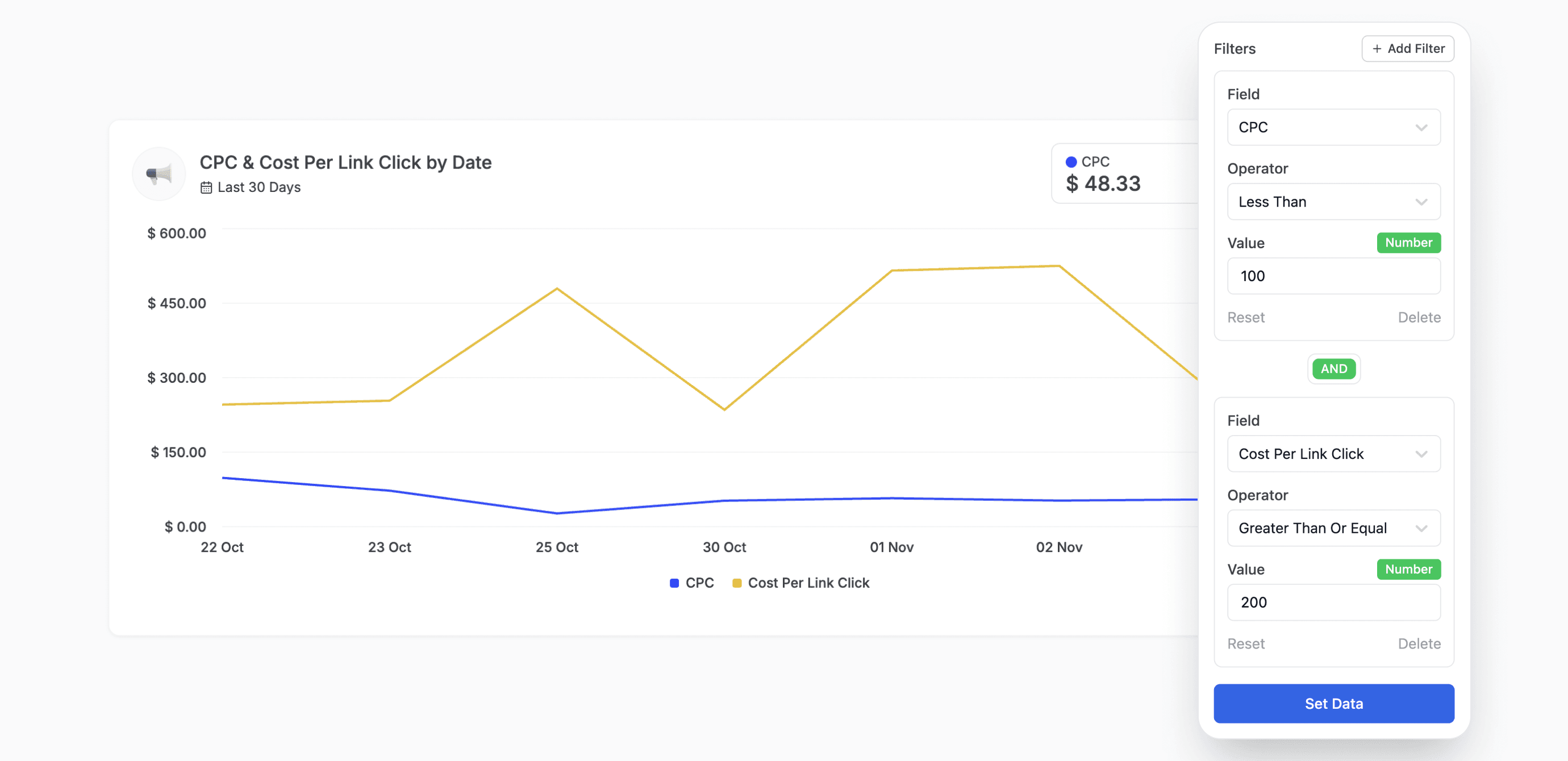 New: Add Multiple Filters Per Data Source